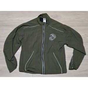 USMC Marine Corps Jacket Full Zip Size XS Short PT Running Coat Green
